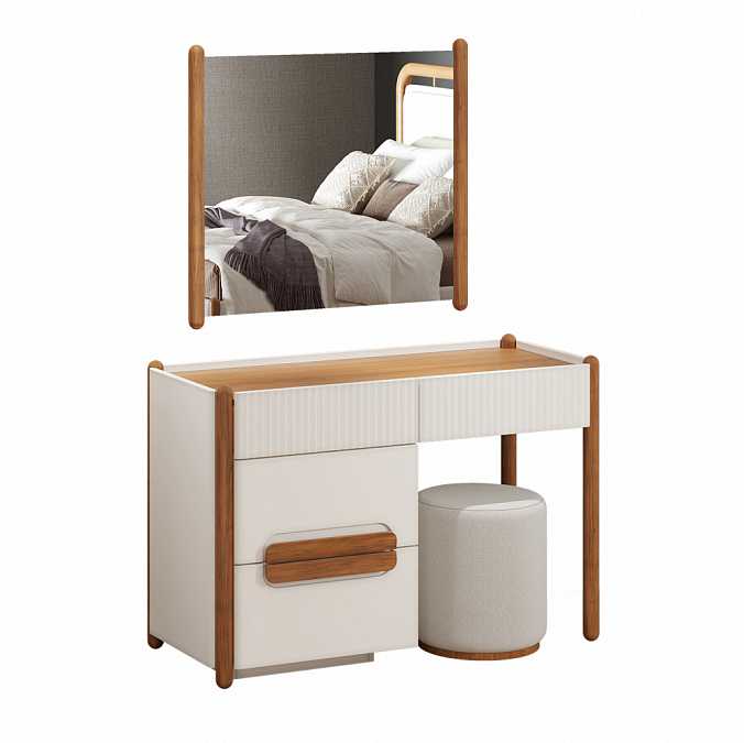 Туалетный стол с зеркалом и пуфом "Линда"