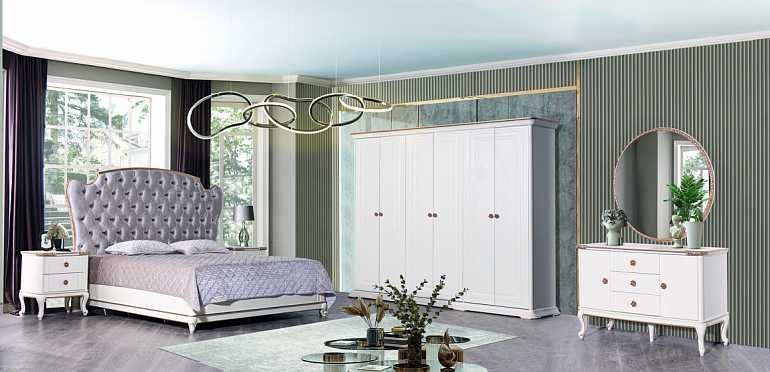 Спальный гарнитур "Мия" крем