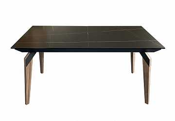 Стол обеденный раскладной Лацио, черный