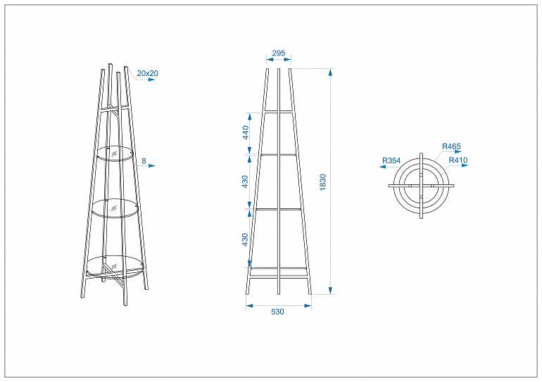 Стеллаж стекло/золото 47ED-00501