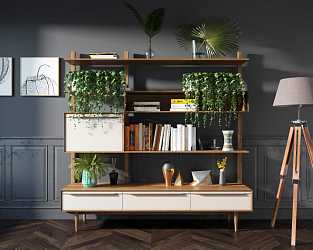 Стеллаж Bruni white с ящиками