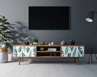Тумба "Berber" под ТВ с нишей (44 принт)