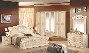 Спальный гарнитур Рома, 6-дв. шкаф, бежевый