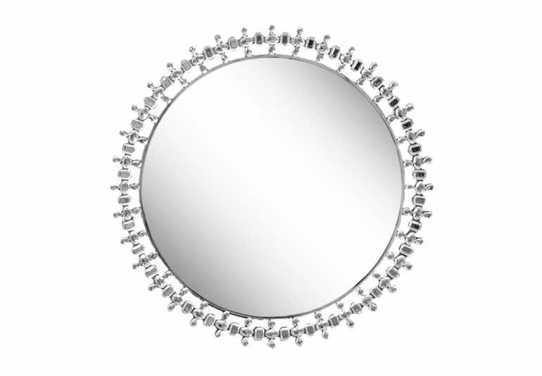 зеркало со стразами круглое
