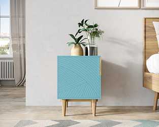Тумбочка с дверкой "Line" blue