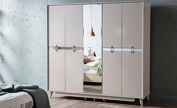Шкаф пятидверный Marsilya бежевый