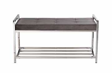 Банкетка велюровая 47ED-008BAN-SER