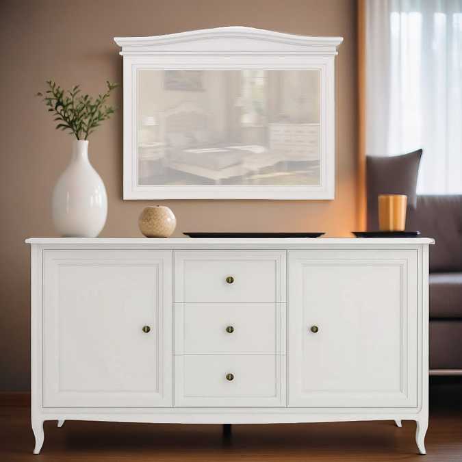 Комод Majessa White широкий