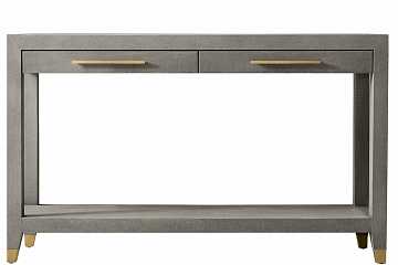 Консоль "Мередит"  gray с шагреневой кожей