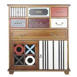 Комод 7 ящиков 2 дверцы Gouache Birch