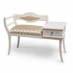 Банкетка с выдвижным ящиком Zzibo mobili, слоновая кость