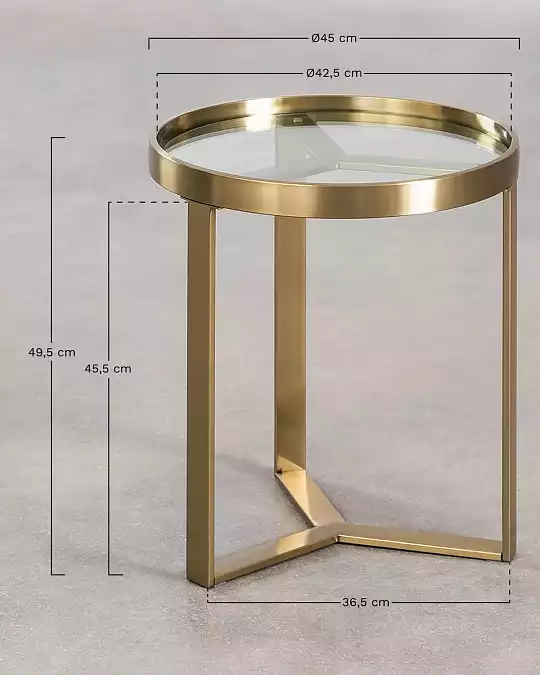 купить золотой приставной столик "ульм"