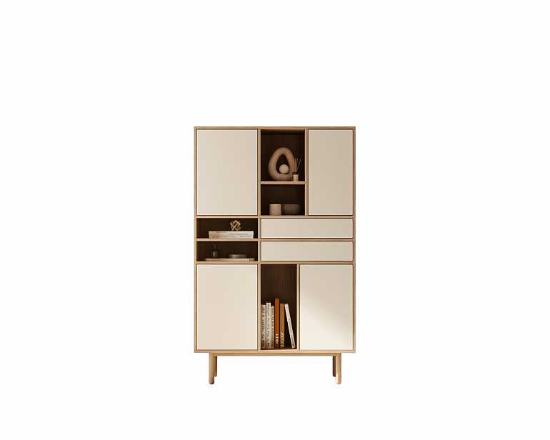 купить комод alice высокий с дверками и ящиками