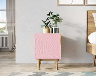 Тумбочка с дверкой "Line" pink