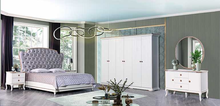 Комод с зеркалом "Мия" крем