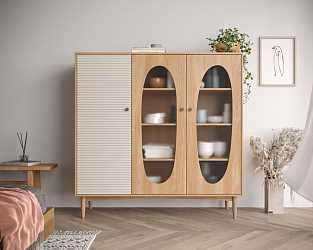 Шкаф трёхдверный "Bubble" низкий