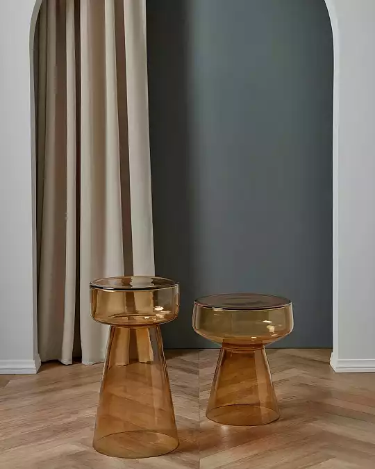 купить охровый приставной столик "флумс" малый