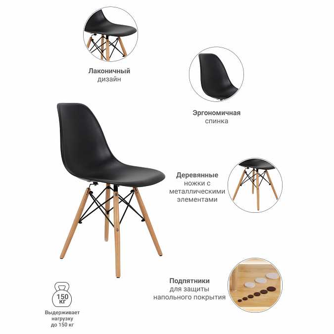 Стул Eames черный