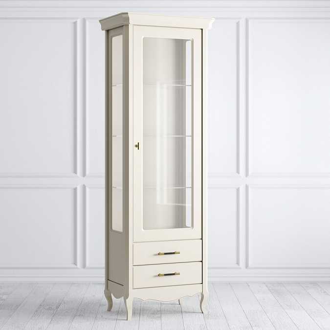Витрина 1-дверная Ballette beige 2 ящика