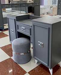 Туалетный столик Виктория графит с серебром