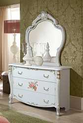 Комод с зеркалом Альба, белый