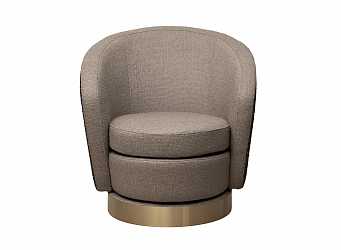 Кресло вращающееся Napoli черно-золотая рогожка