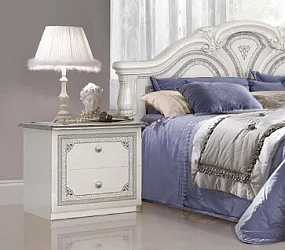 Тумба прикроватная Грация, серебро