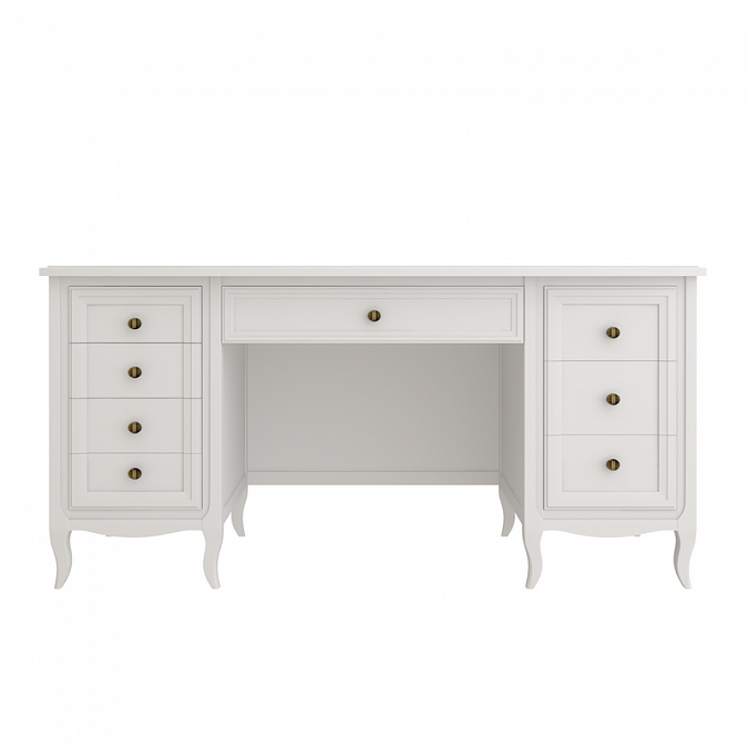Cтол письменный двухтумбовый Majessa White
