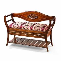 Банкетка с 3 ящиками Zzibo mobili, арт.124/1 орех