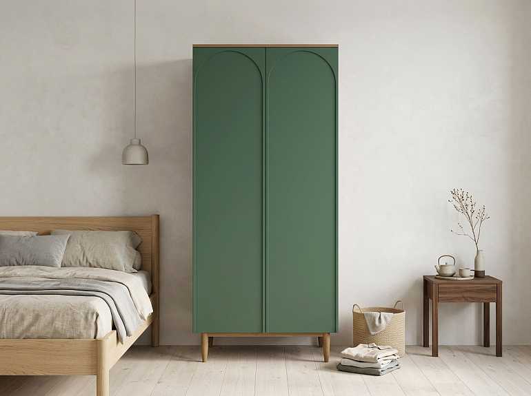 купить шкаф двухстворчатый высокий arka green