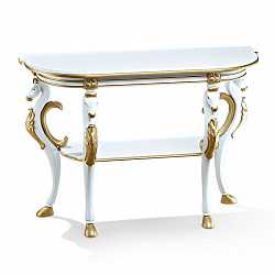 Консоль "Кони" Zzibo mobili, белый с золотом