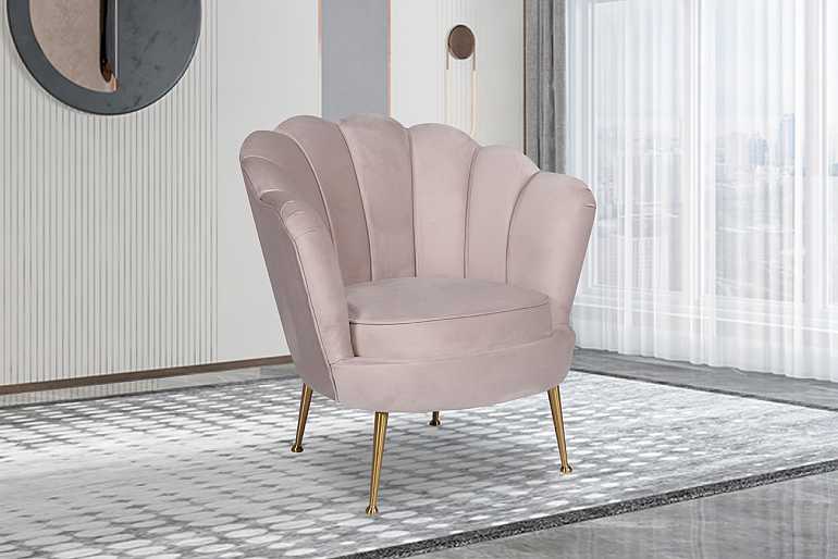 Кресло велюровое 87YY-1907 KRES pink