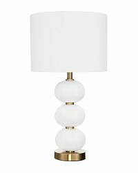 Белая настольная лампа "Райс"