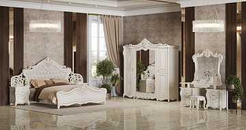 Гарнитур для спальни "Джоконда " 5 ст. (крем)