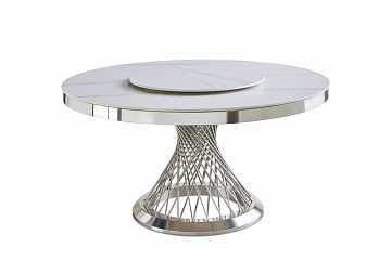 Стол обеденный Мелоди white silver
