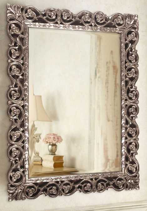 купить зеркало в раме "бергамо", florentine silver/19