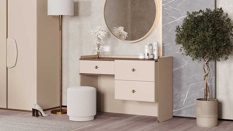 Туалетный столик "Ирис" с зеркалом и пуфом