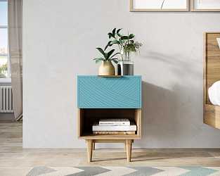 Тумбочка с верхним ящиком "Line" blue