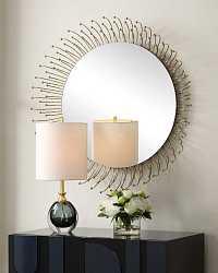 Золотое настенное зеркало “Уго”