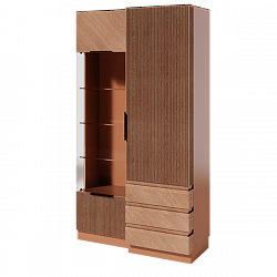 Шкаф-витрина правый Glisse Роза