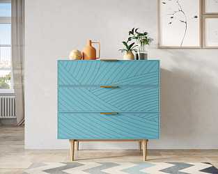 Комод с тремя ящиками "Line" blue