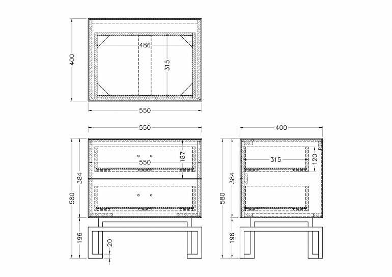 Тумба прикроватная KFG059