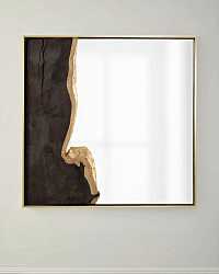 Панно из среза палисандра с зеркалом "Fault"