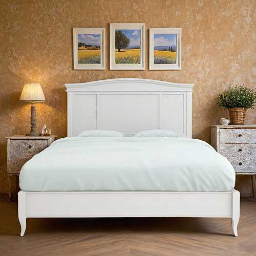 Кровать с жесткой спинкой Majessa White односпальная