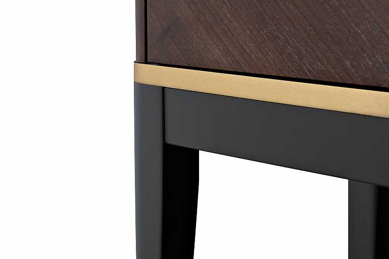 Консоль с двумя ящиками темный шпон