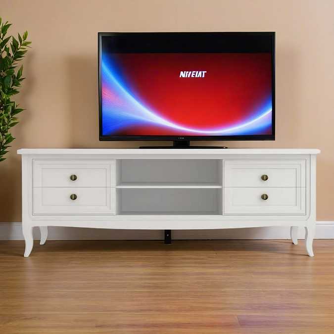 Тумба под ТВ Majessa White узкая