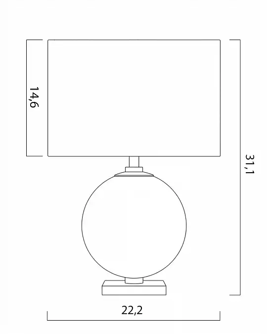 купить белая настольная лампа "иветт" малая