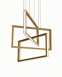 Прямоугольная золотая люстра "Ульрих"