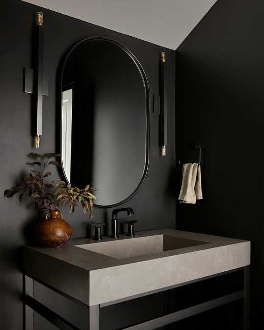 купить черное овальное зеркало "рейли"