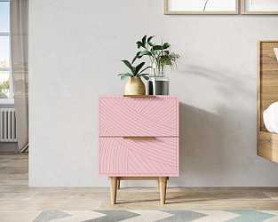 Тумбочка с двумя ящиками "Line" pink